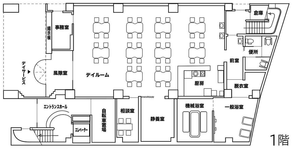 ケアセンターつどい 見取り図