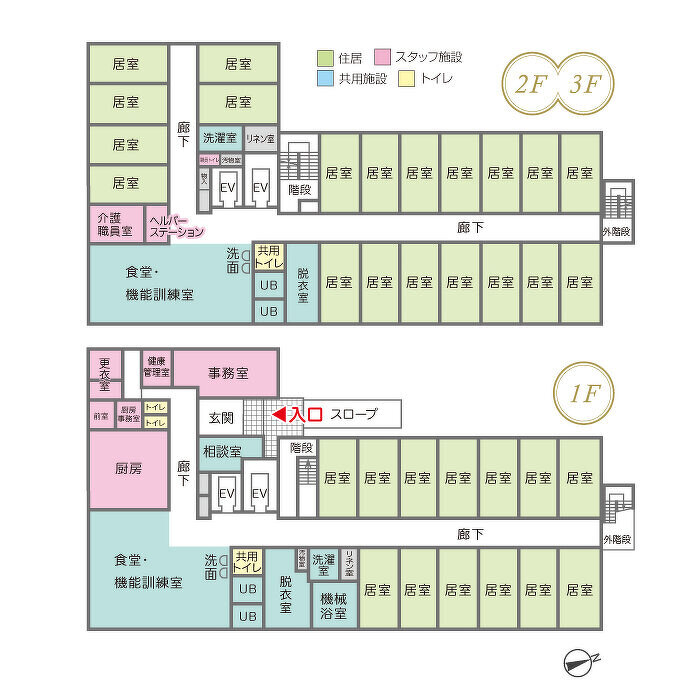 ハーモニーライフ春日部２号館　見取り図