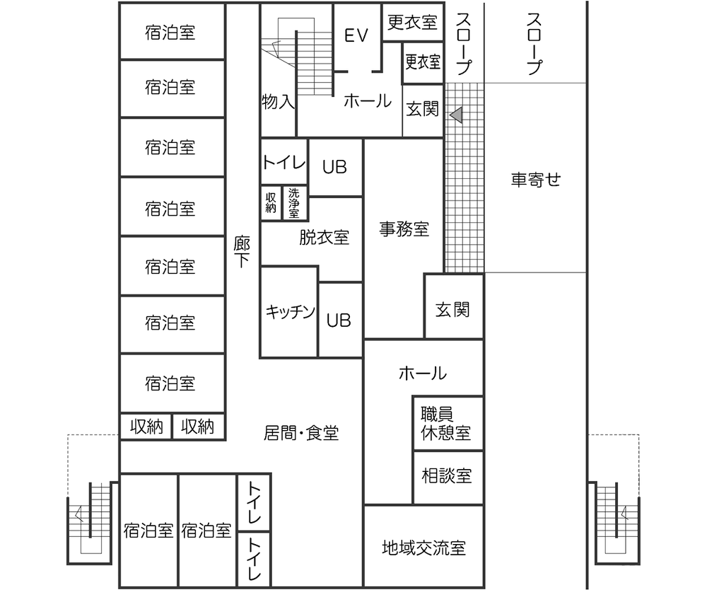 小規模多機能 つどいちはら台 見取り図