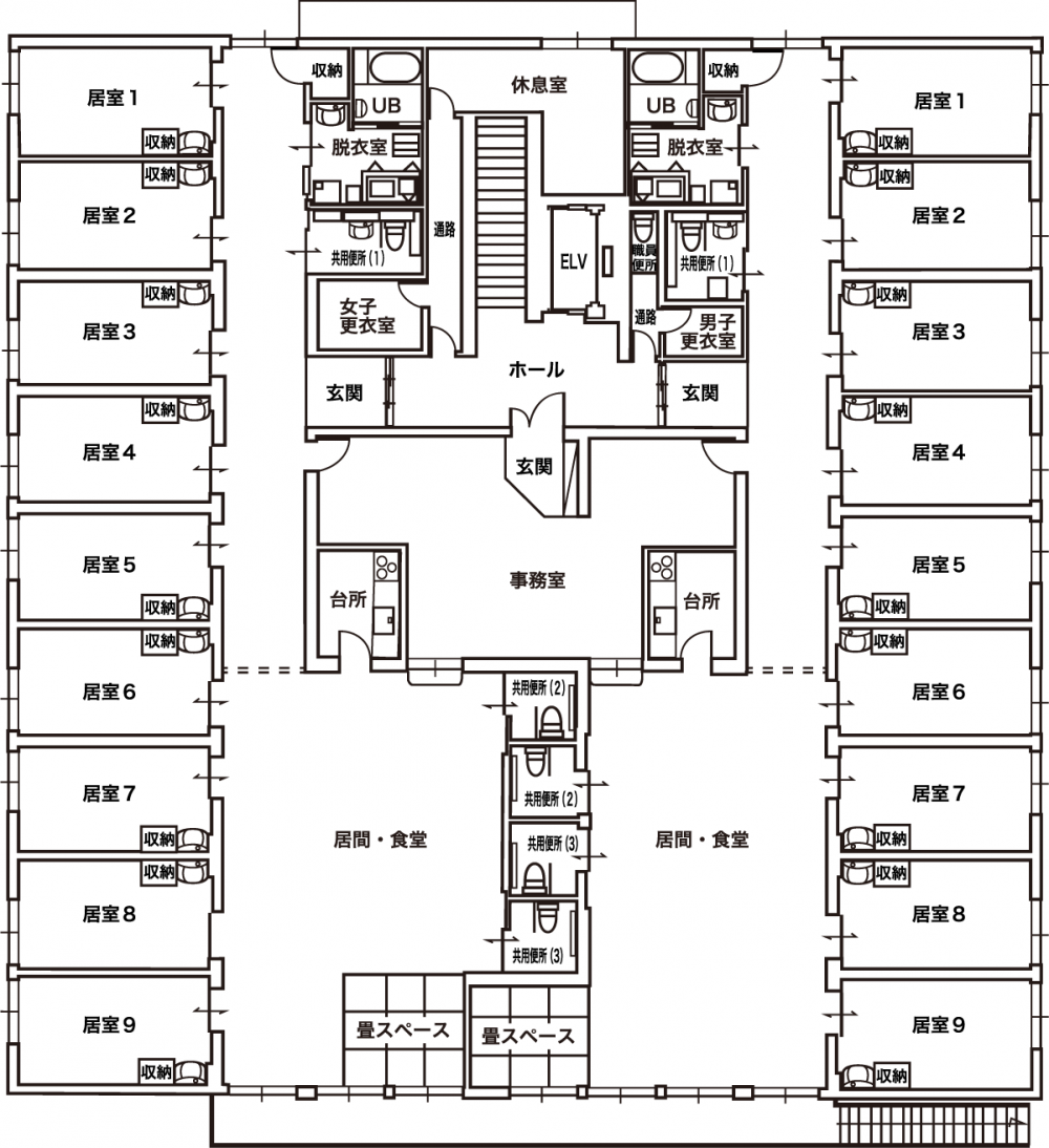 グループホームつどい『福井家』　見取り図