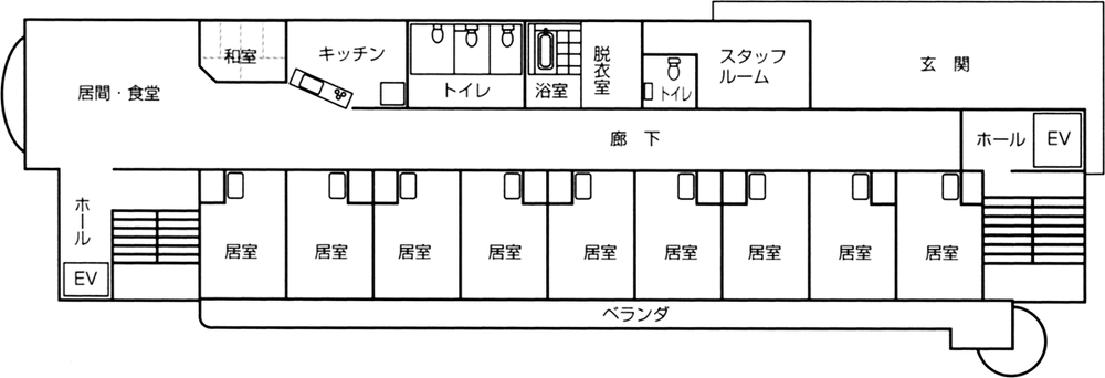 グループホームつどい『八山田家』　見取り図