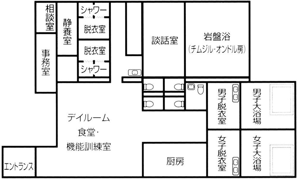 ケアセンターつどい北橘　見取り図