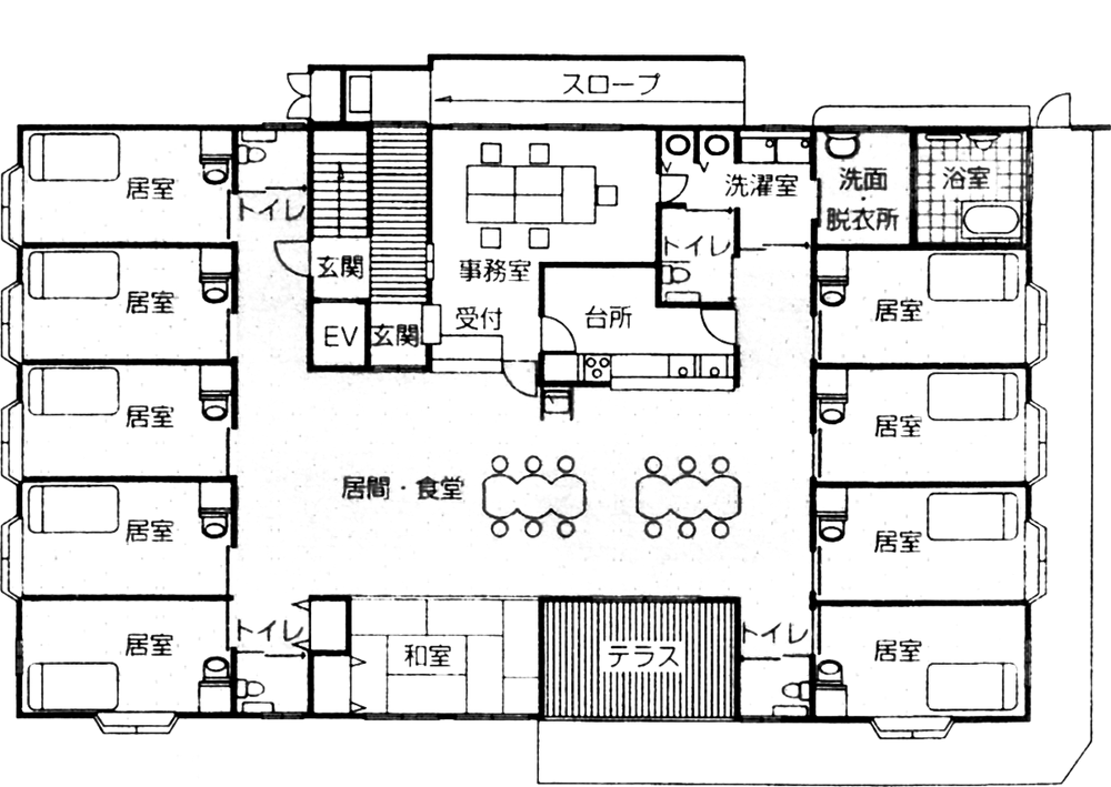 グループホームつどい『宝柳家』　見取り図