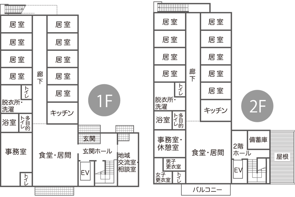 グループホームつどい『南大塚家』　見取り図
