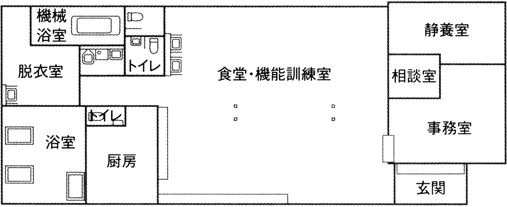 ケアセンターつどい南大塚　見取り図