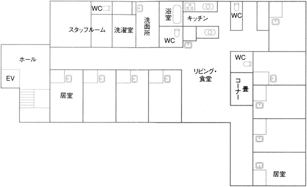 グループホームつどい『西村家』　見取り図