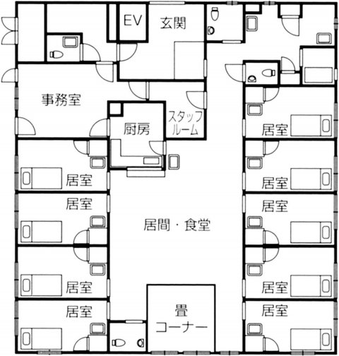 グループホームつどい『荻原家』　見取り図