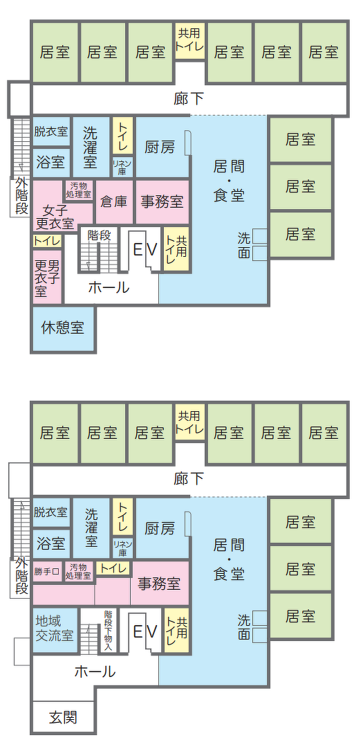 グループホームつどい『新船橋』　見取り図
